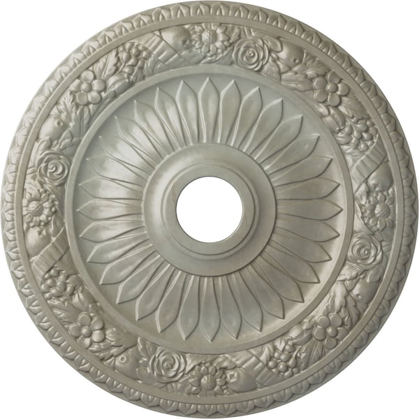 Ekena Millwork Bellona Ceiling Medallion (Fits Canopies up to 3 5/8"), 23 5/8"OD x 3 5/8"ID x 1 1/8"P, Flash Gold CM23BEFLS - main